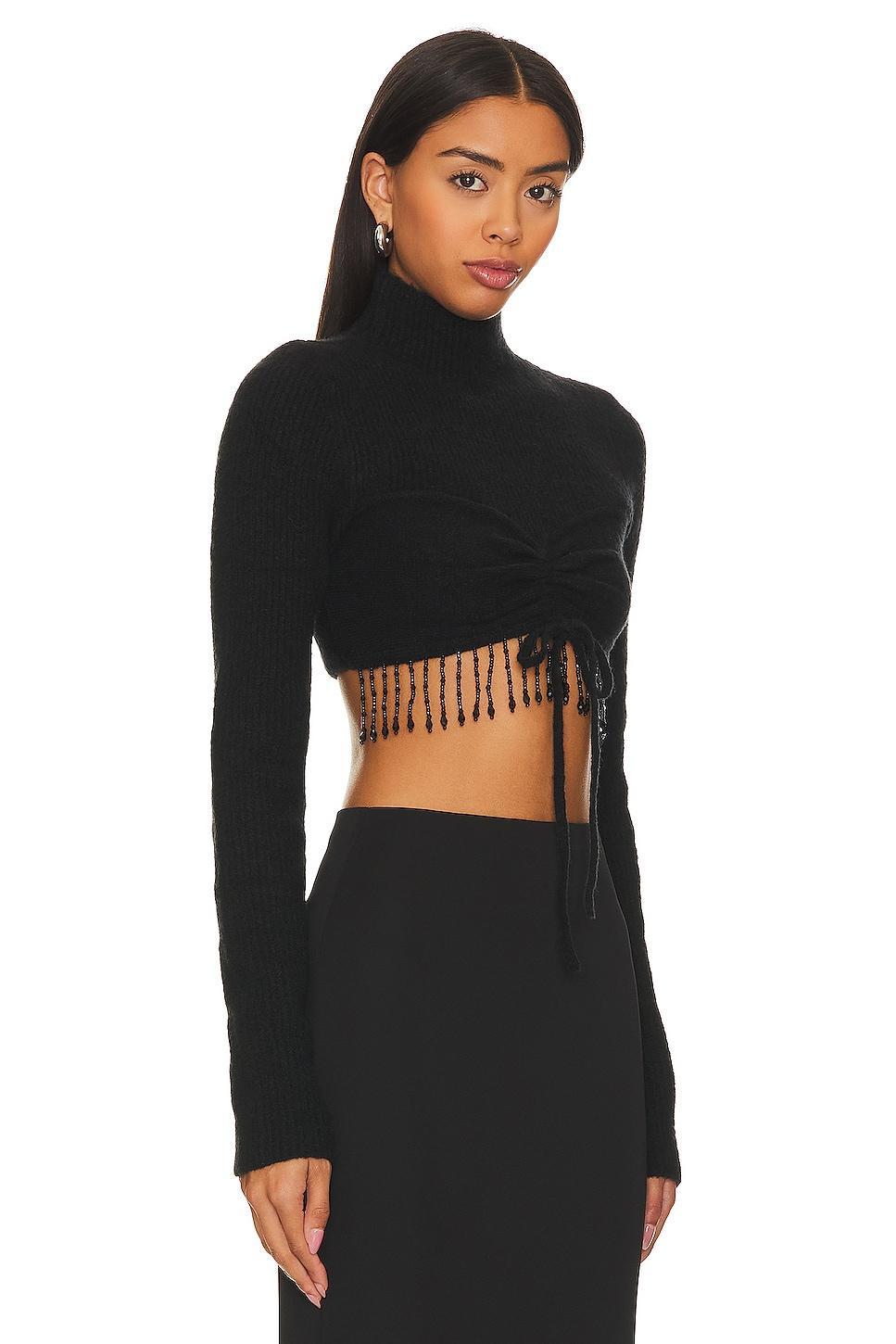 Hadia Beaded Fringe Top MAJORELLE Product Image