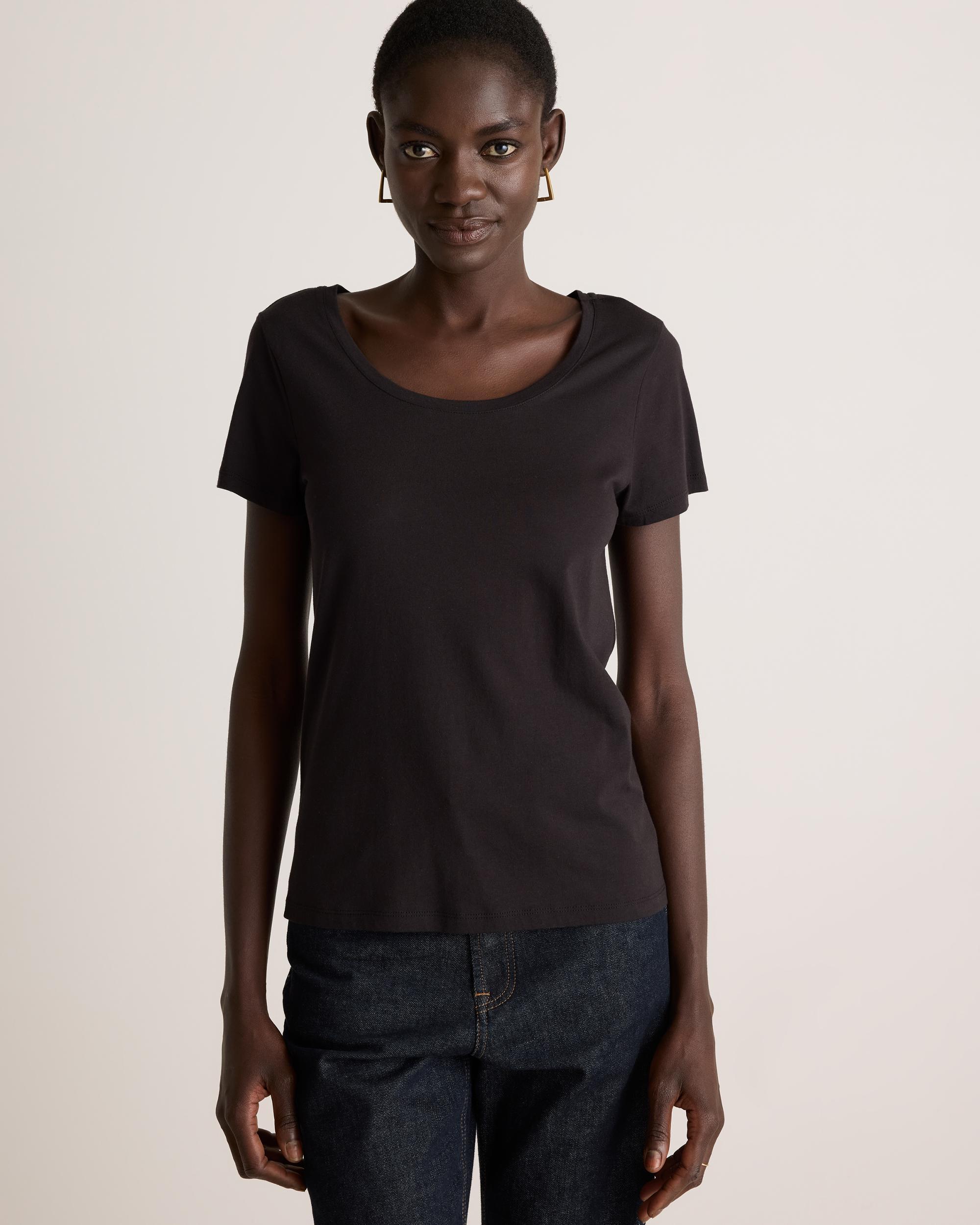 Quince | Women's Cotton Modal Crew Neck T-Shirt Size XL, Cotton/Modal Product Image