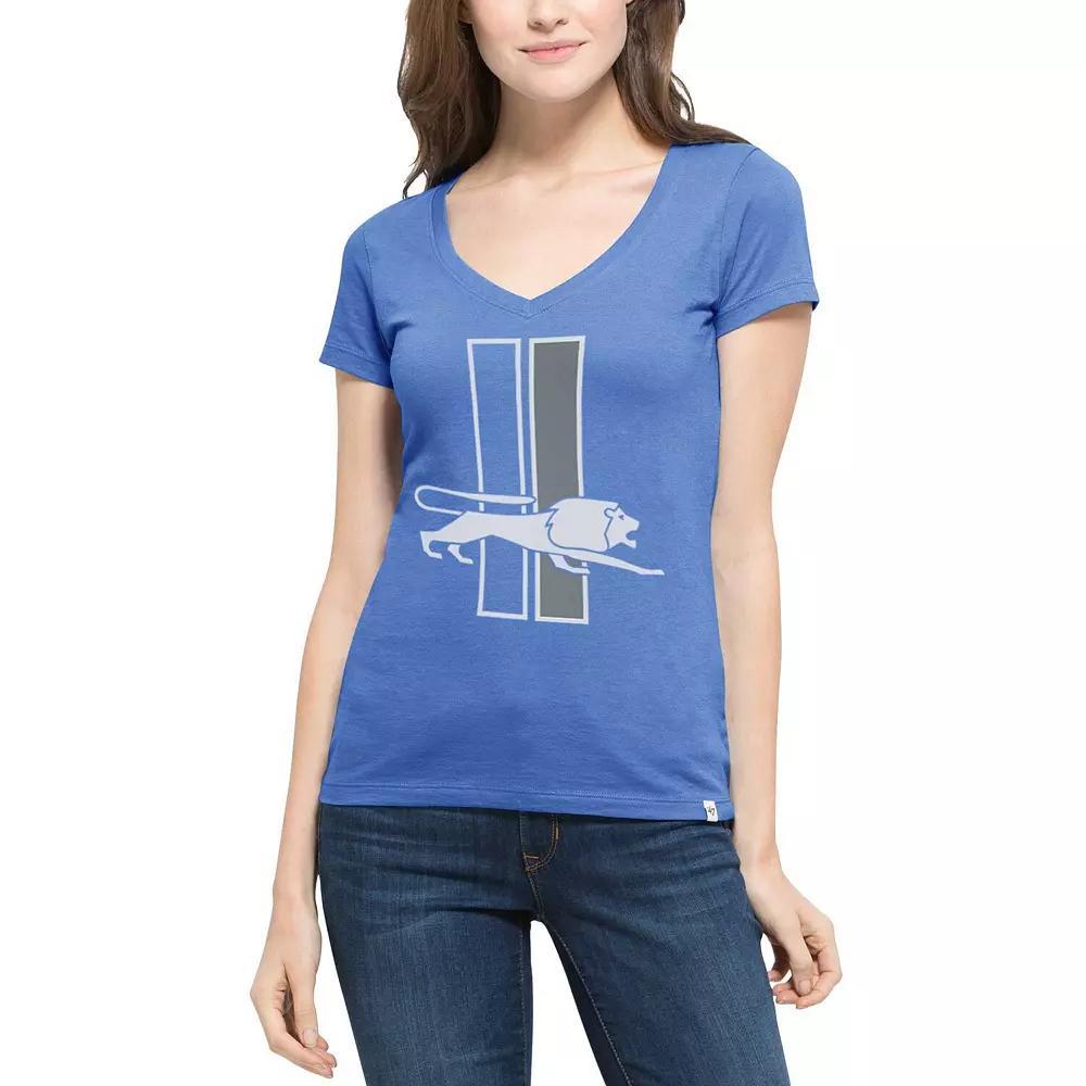 Womens 47 Detroit Lions Crosstown Flanker V-Neck T-Shirt Product Image