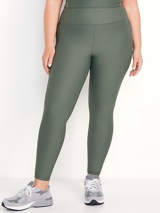 High-Waisted PowerSoft Rib Leggings Product Image