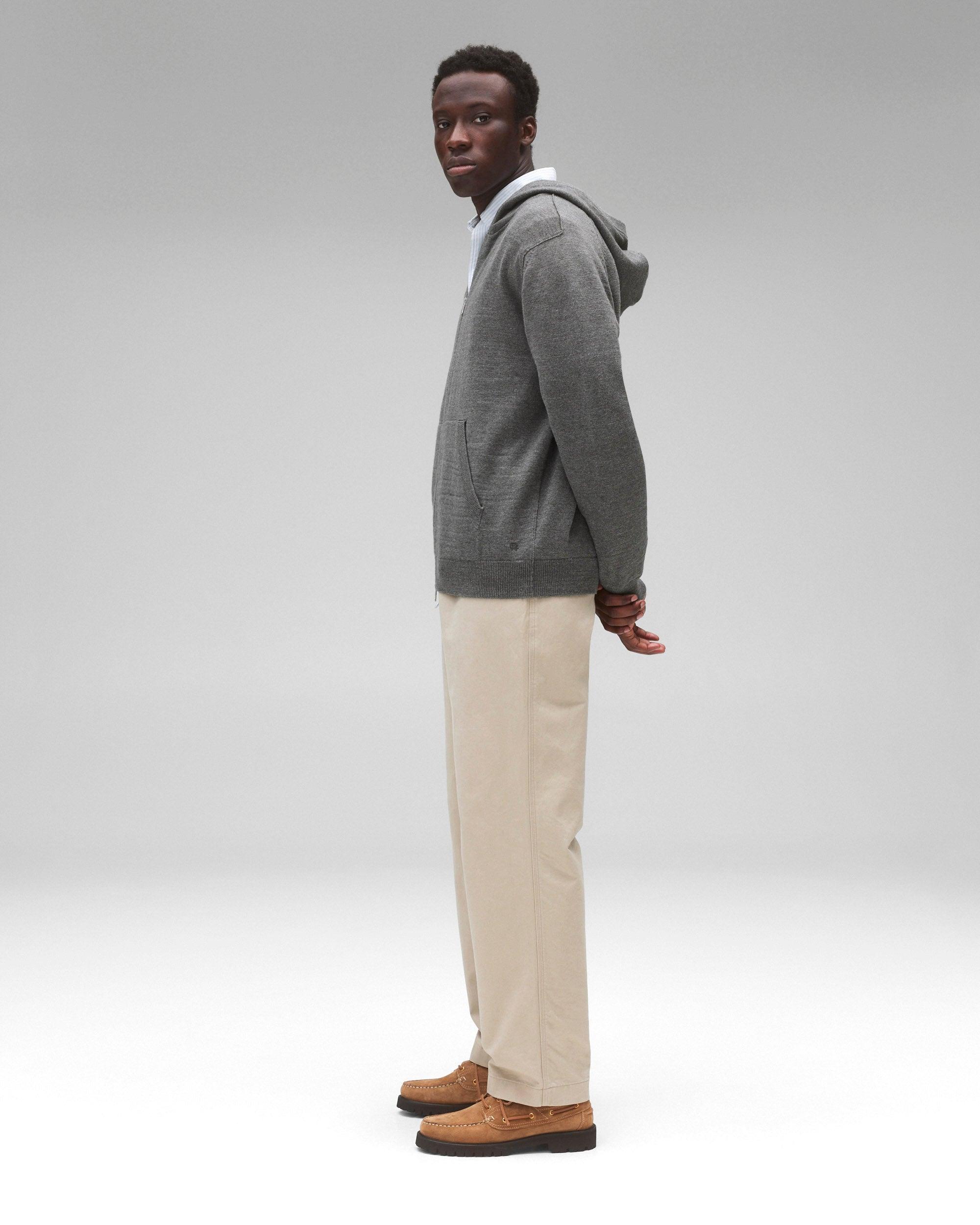 Cotton Slub Laurel Zip Hoodie Male Product Image