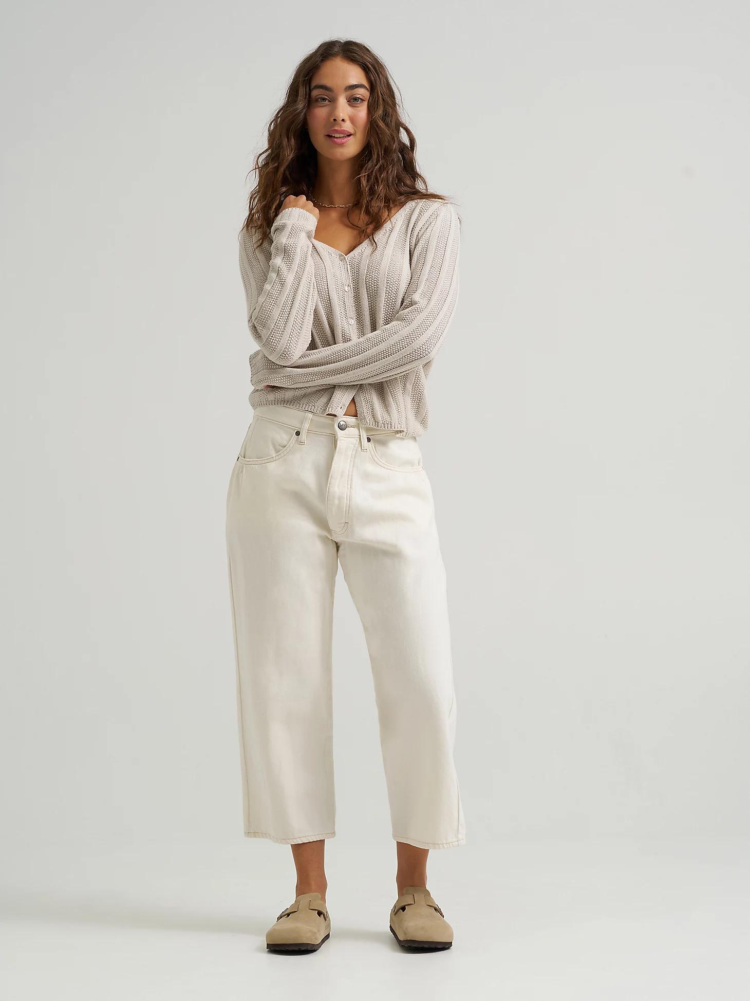 Women's Loose Crop Button-Fly Jean | Women's Capris & Crops | Lee® Product Image