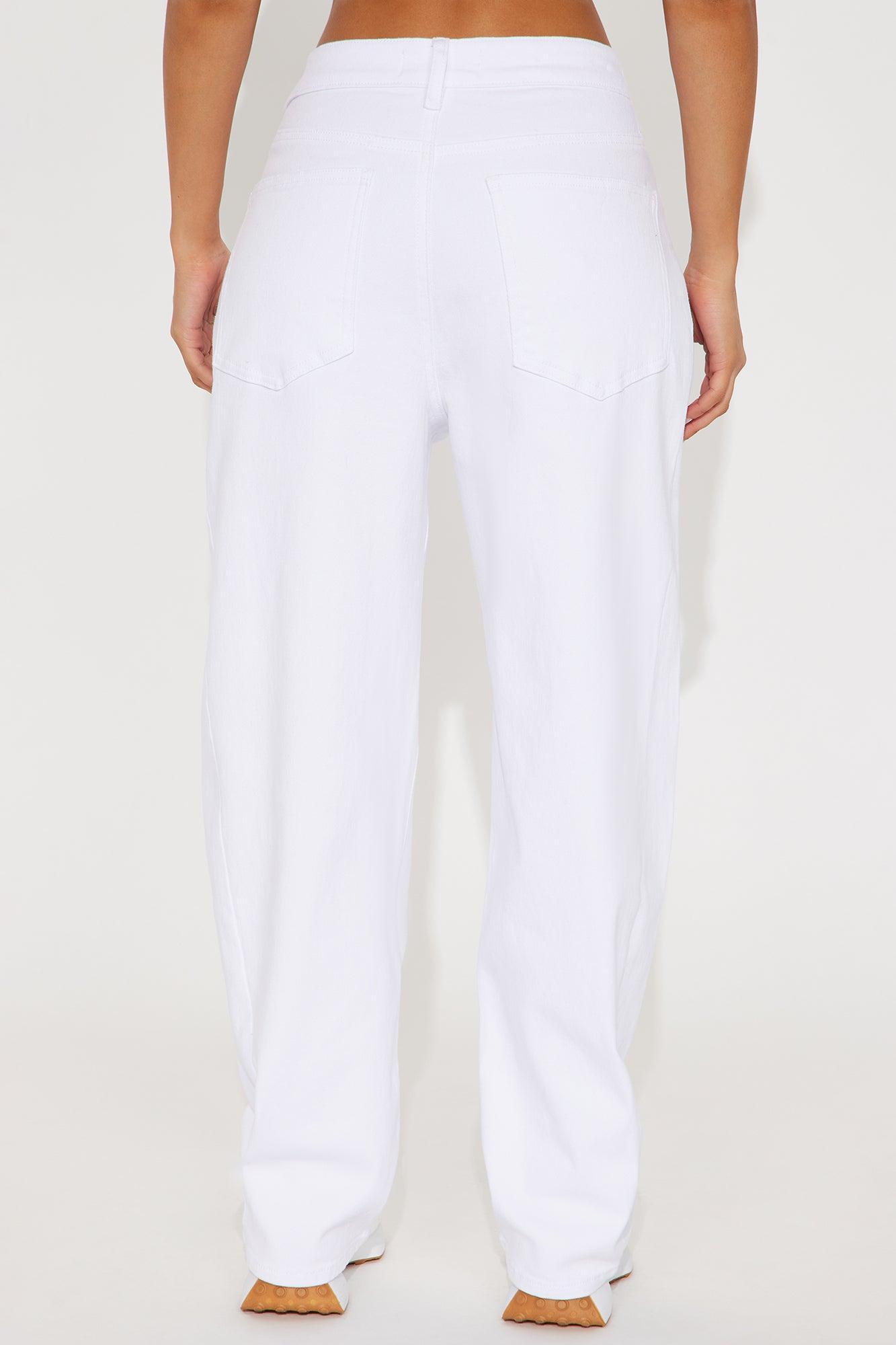 Allegra Barrel Pant - White Female Product Image