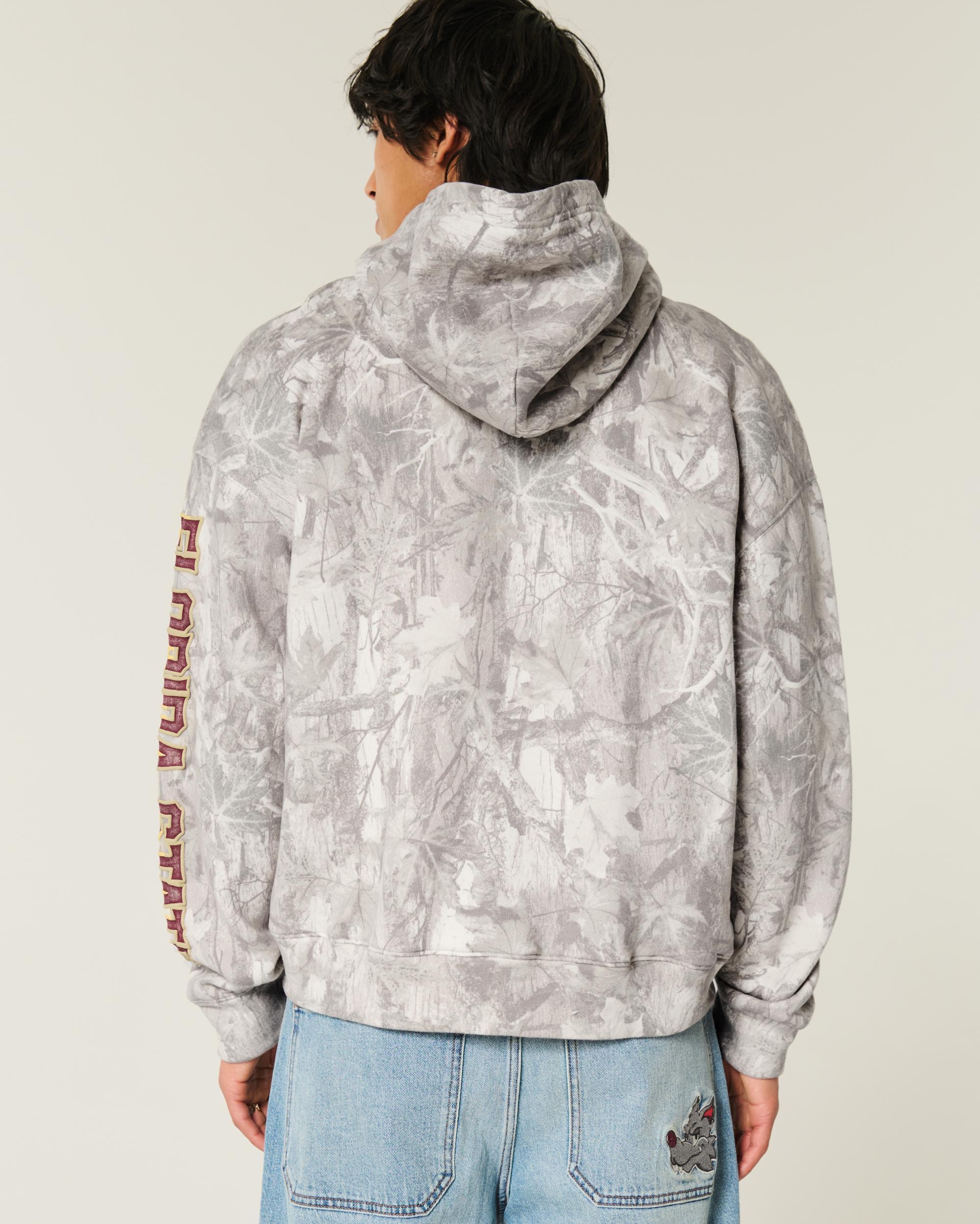 Boxy Zip-Up University of Virginia Graphic Hoodie Product Image