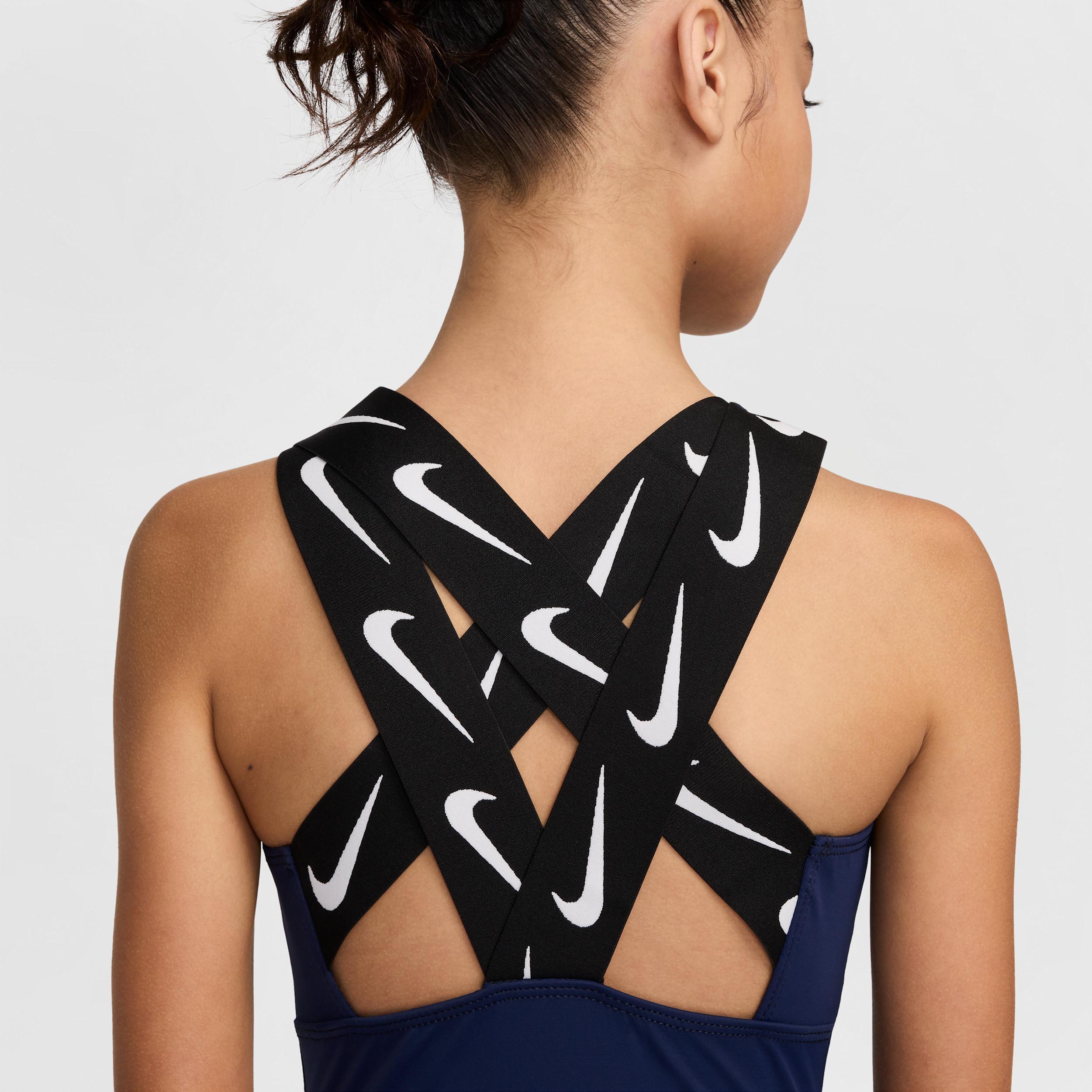 Nike Women's Gymnastics Navy Strappy Performance Leotard Product Image