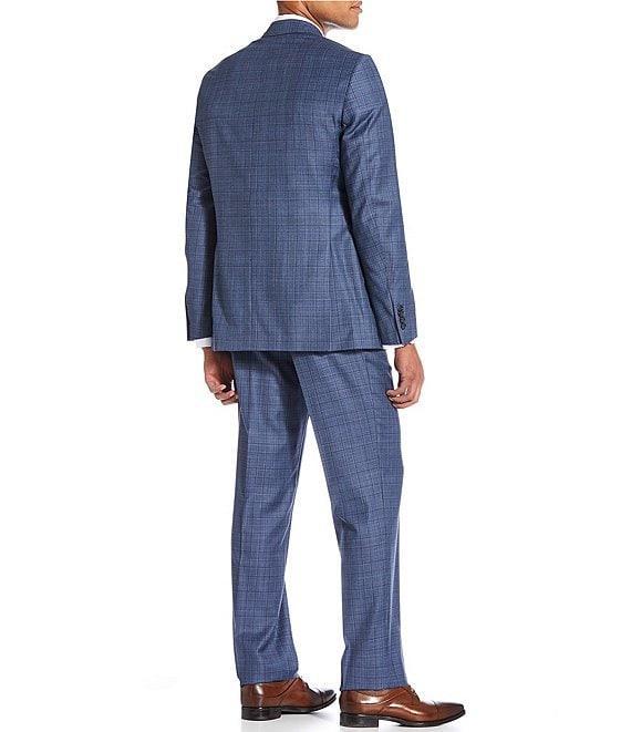 Hart Schaffner Marx Chicago Fit Flat Front Plaid Print 2-Piece Suit Product Image