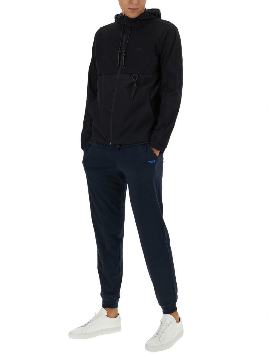 HUGO BOSS Technical Fabric Sweatshirt In Black Product Image