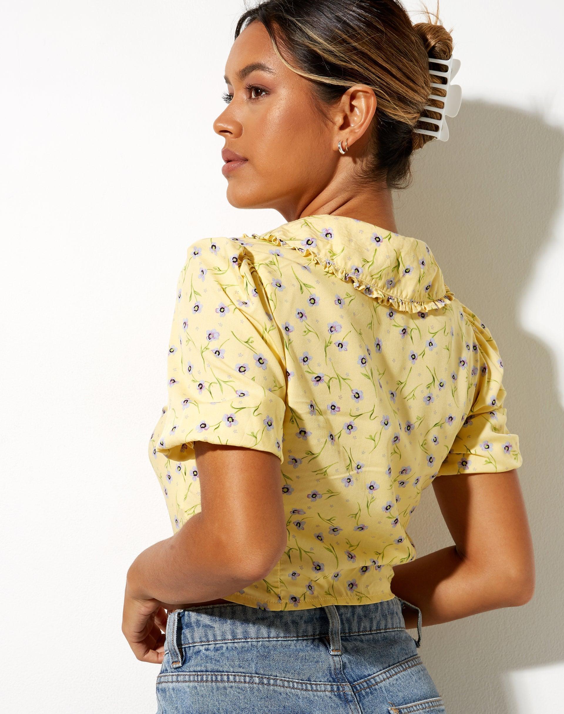 Tucci Top in Wild Flower Lemon Drop Product Image