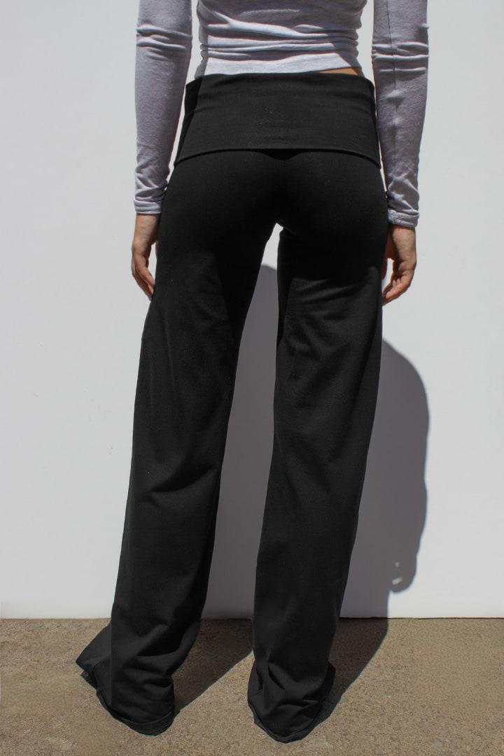 Wide-leg pants with cuffs Product Image