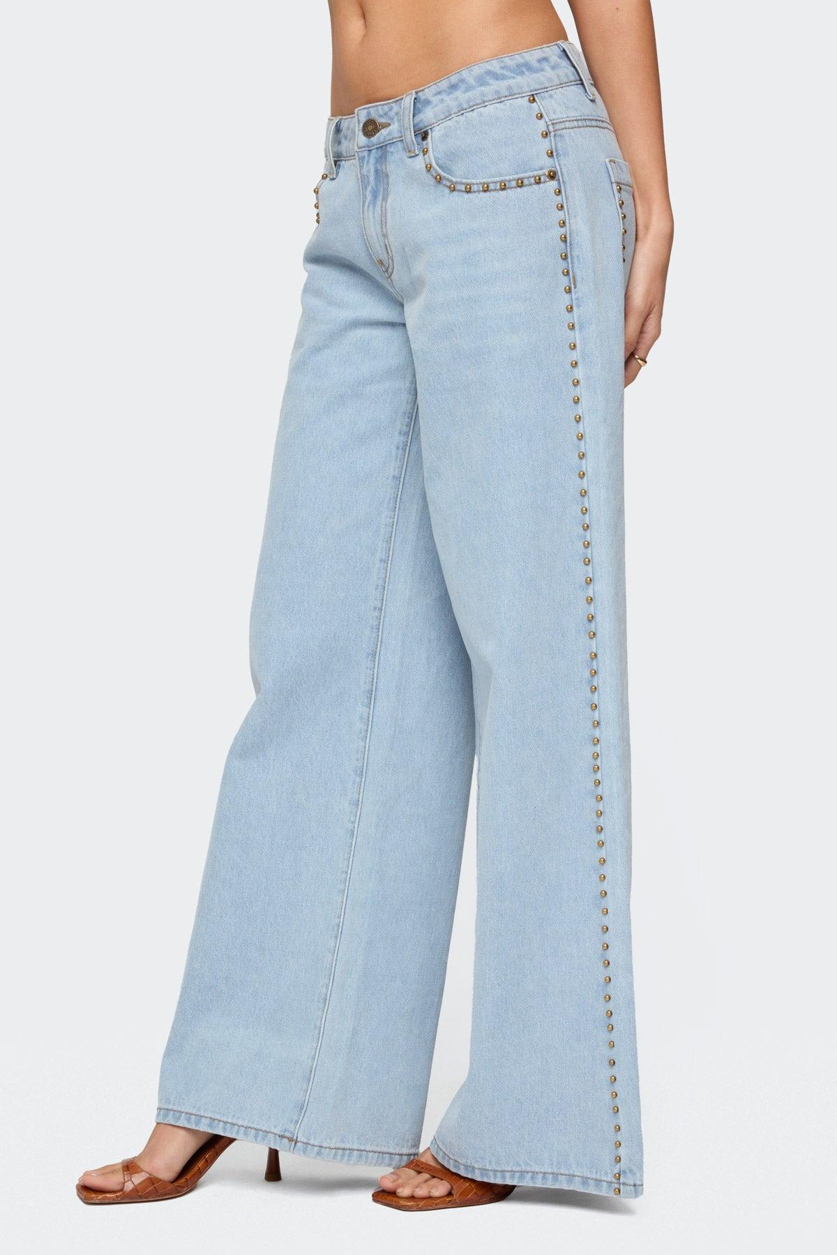 Stassie Studded Low Rise Jeans Product Image