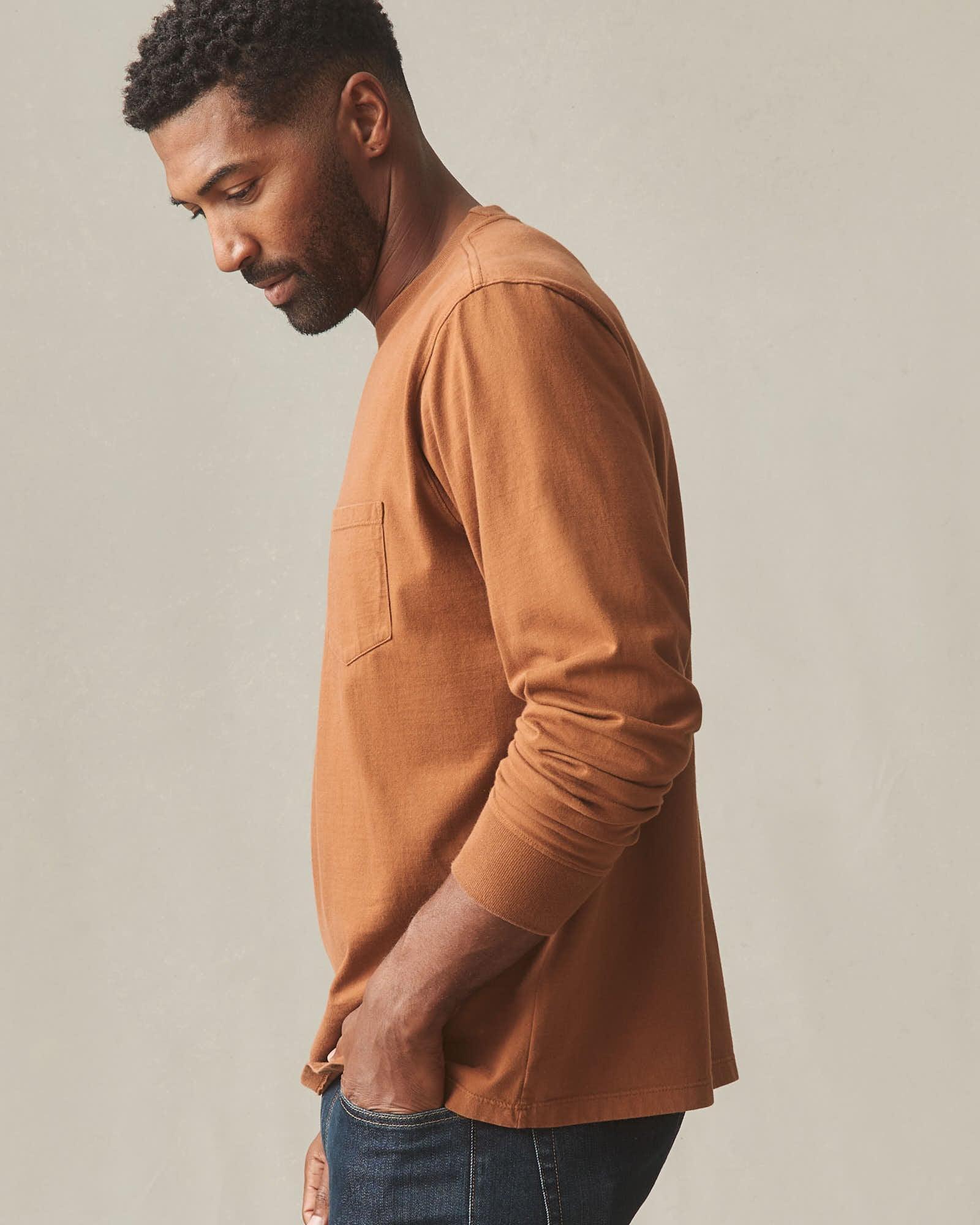 Men's Long Sleeve Pocket Tee - Tortoise Shell Male Product Image