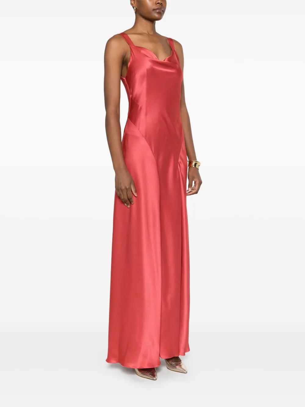 ALBERTA FERRETTI Cut-out Gown In Red Product Image