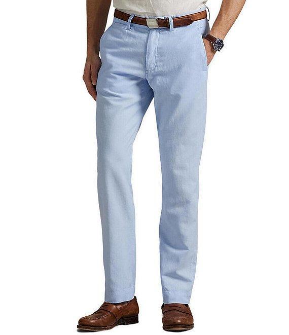 Polo Ralph Lauren Straight Fit Linen Blend Pants Product Image