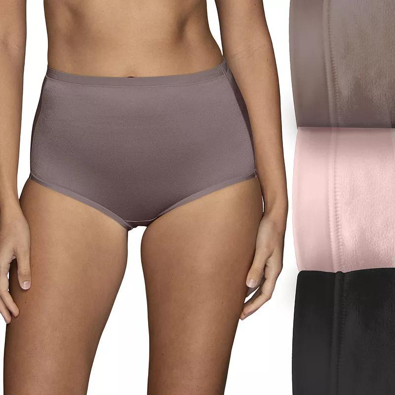 Womens Vanity Fair Lingerie Body Caress 3-Pack Brief Panties 13438 Product Image