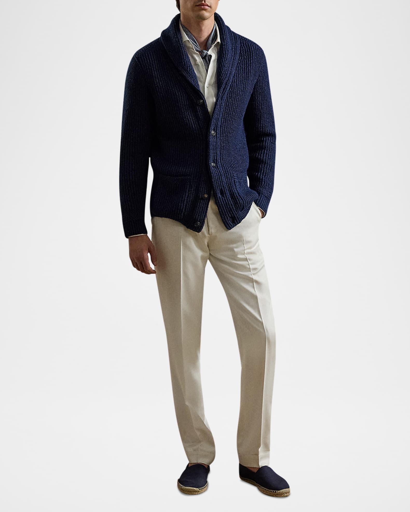 Men's NM X RL Shawl-Collar Textured Cardigan Product Image