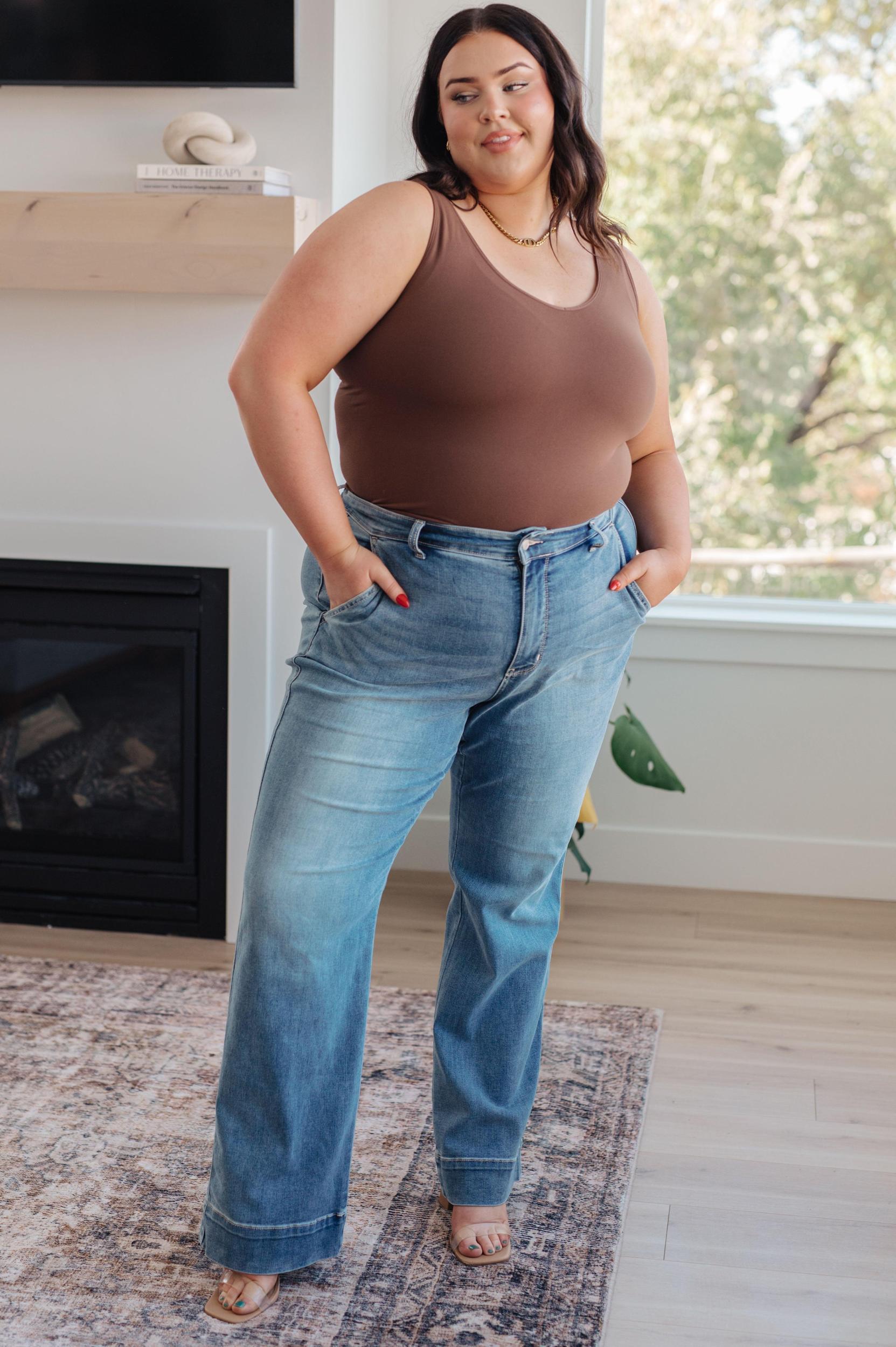 Mindy Mid Rise Wide Leg  Judy Blue Jeans - ONLINE EXCLUSIVE! Product Image