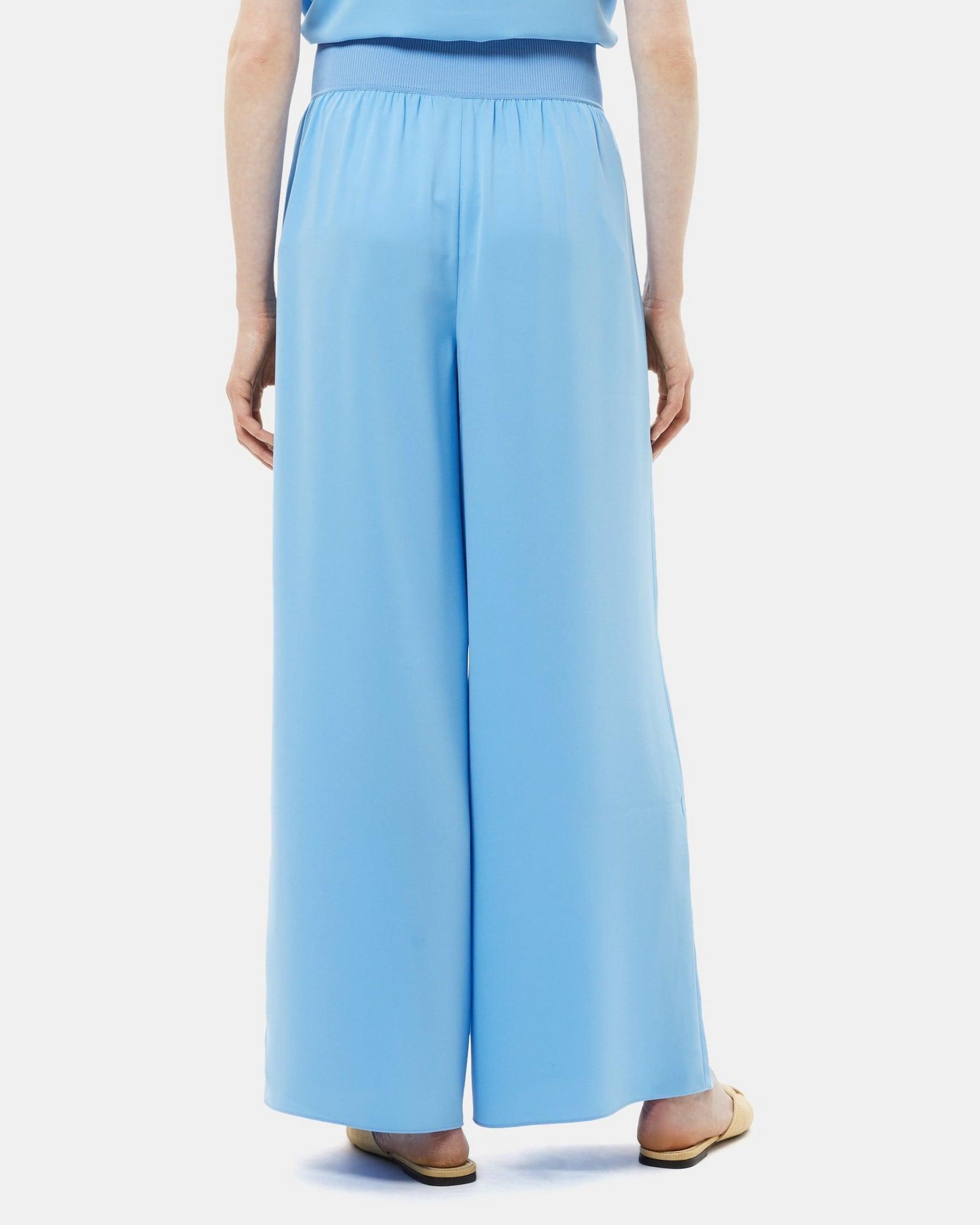 Slit Wide-Leg Pant in Crepe Product Image