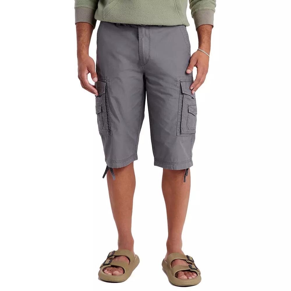 Men's UNIONBAY Cordova Messenger Belted Cargo Shorts, Size: 32, Gray Goose Product Image