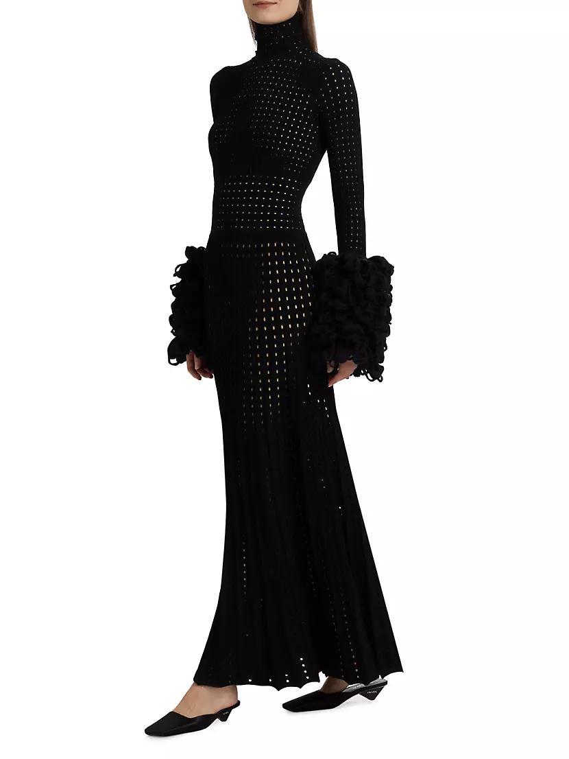 Perforated Knit Maxi Dress Product Image