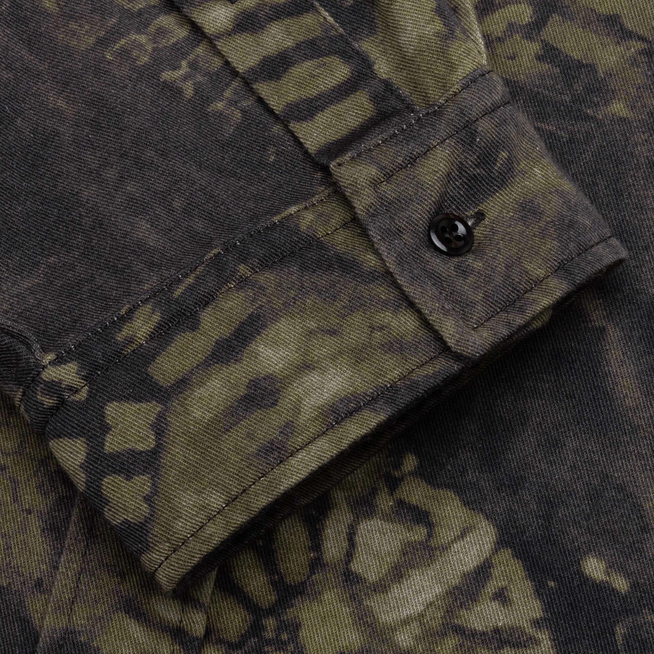 Osetar Boot Print Overshirt - Washed Black Male Product Image