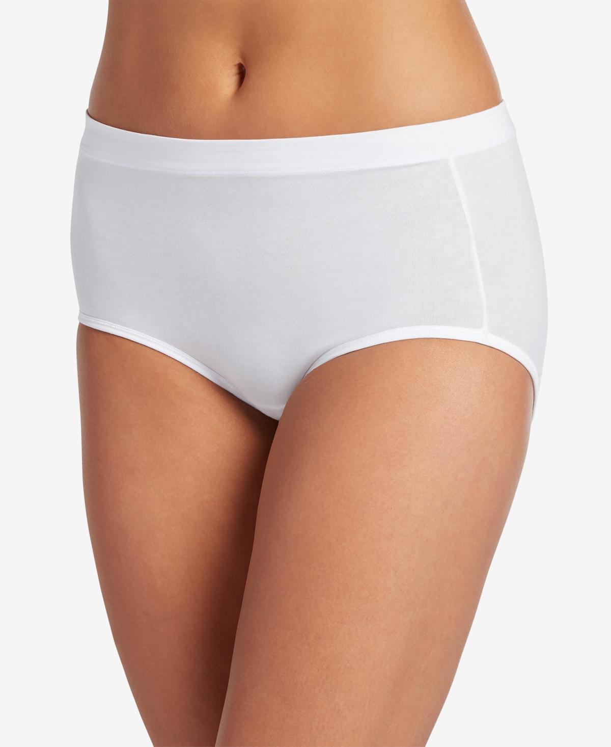 Womens Jockey Cotton Stretch Brief Panty 1556, Gray Grey Product Image
