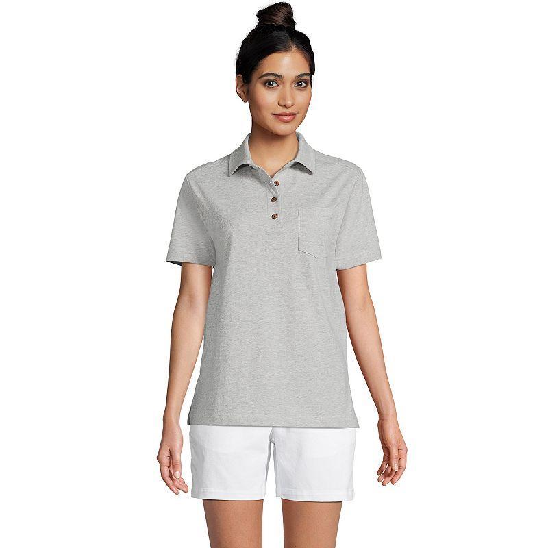 Womens Lands End Short Sleeve Super-T Polo Product Image