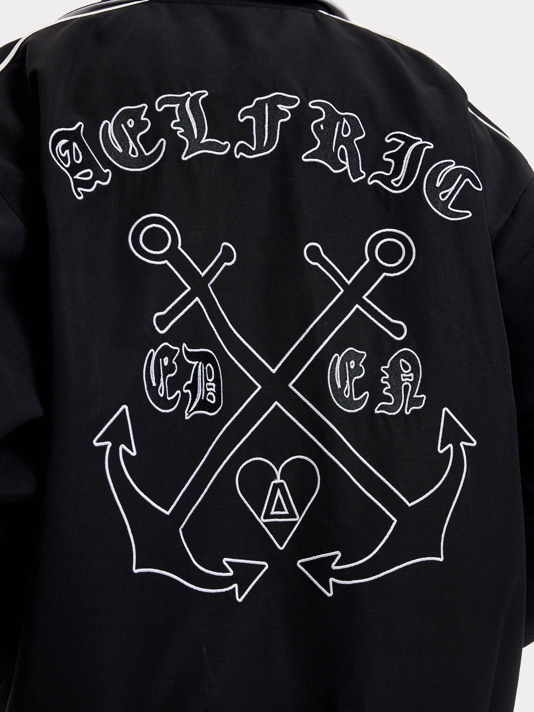 Aelfric Eden Embroidery Ship Anchor Bomber Jacket Product Image
