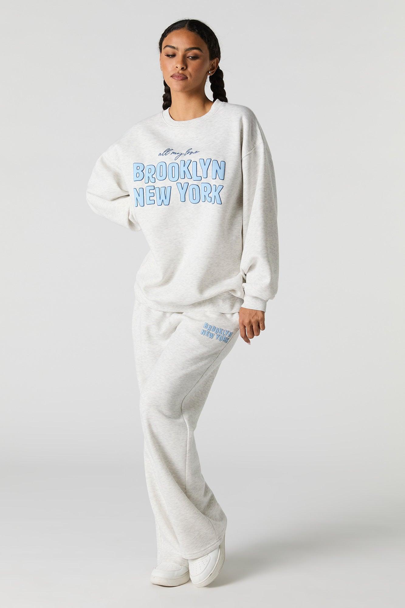 Graphic Fleece Oversized Sweatshirt Female Product Image