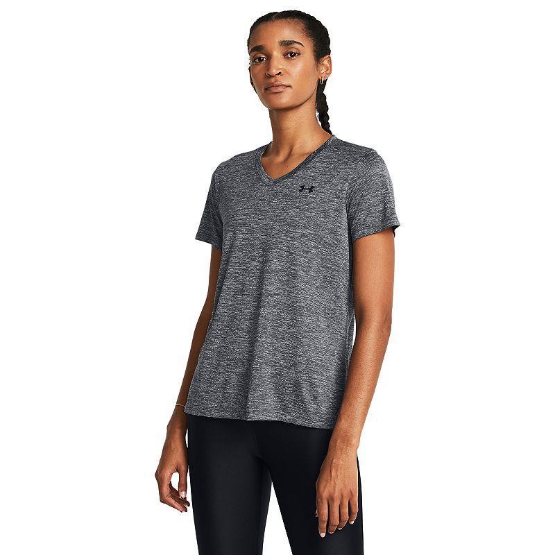 Women's Under Armour Tech™ V-Neck Short Sleeve Tee, Size: Medium, Gray Product Image