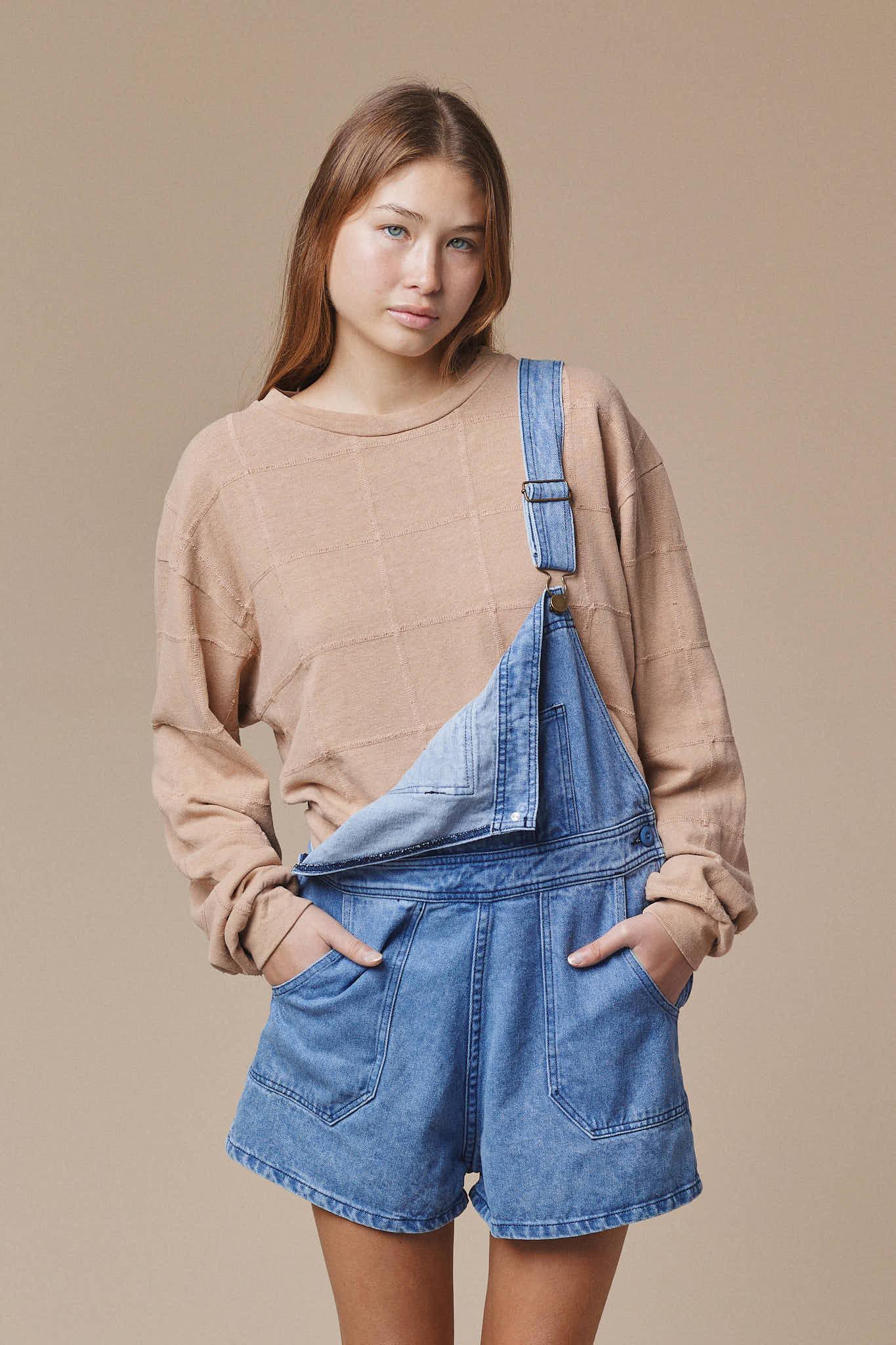 Upcycled Cropped Long Sleeve Female Product Image