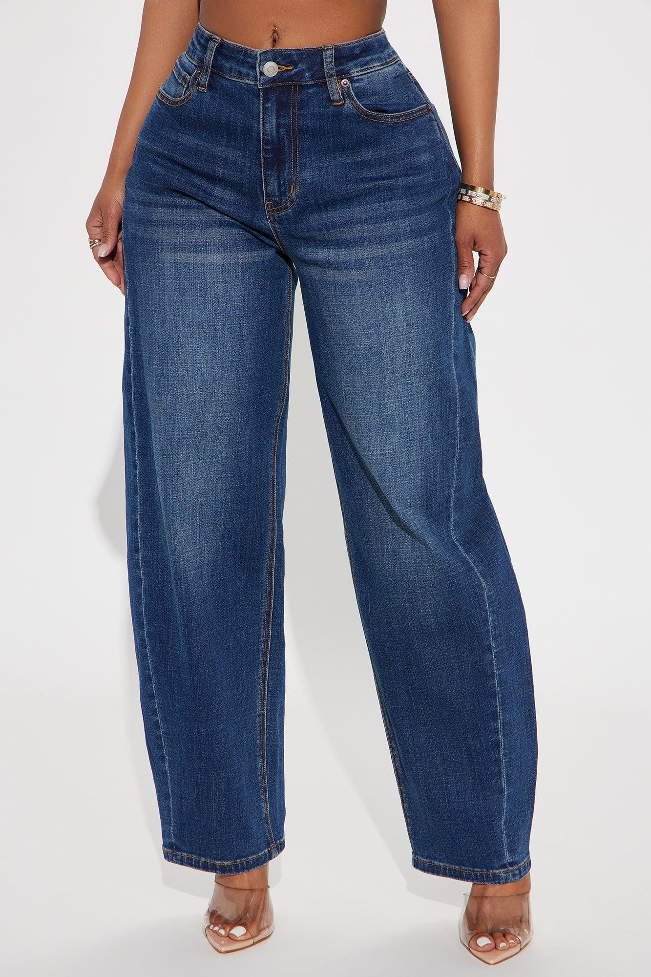Maven Barrel Leg Jeans - Dark Wash Product Image
