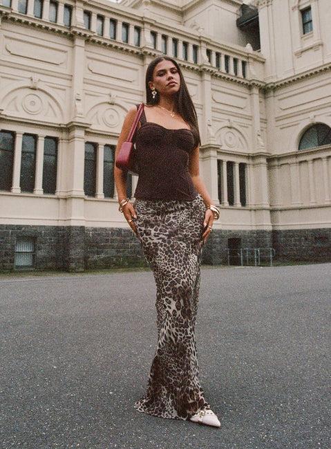 Manda Maxi Skirt Leopard Product Image