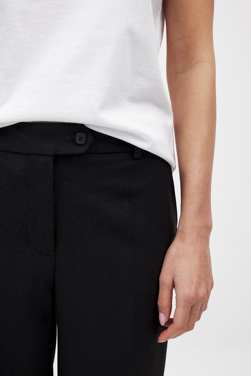 Tailored Mid Waist Suit Pants Product Image