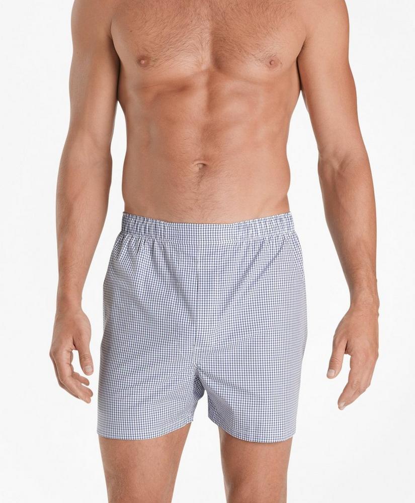 Cotton Broadcloth Small Check Boxers Product Image
