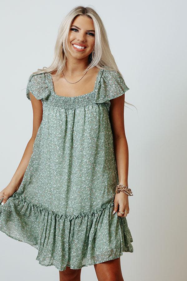 Parade Pretty Shift Dress In Sage Product Image