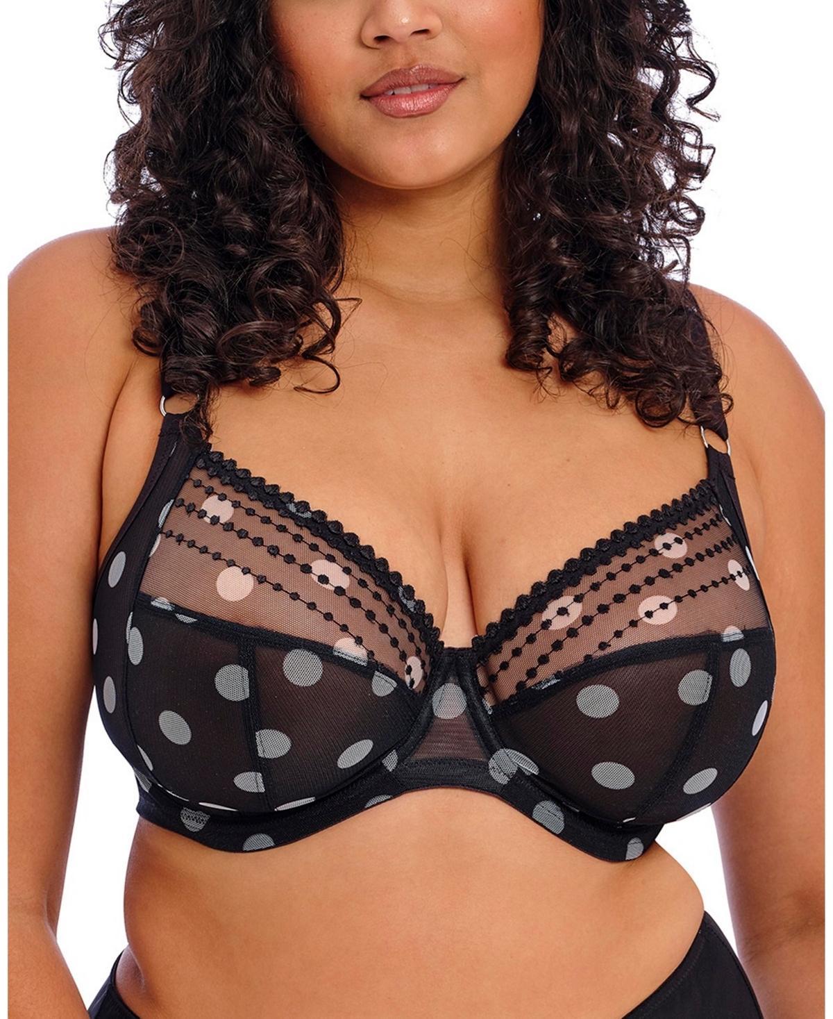 Elomi Plus Size Matilda Embroidered Sheer Plunging Convertible U-Back to Racerback Contour Wire Full Product Image