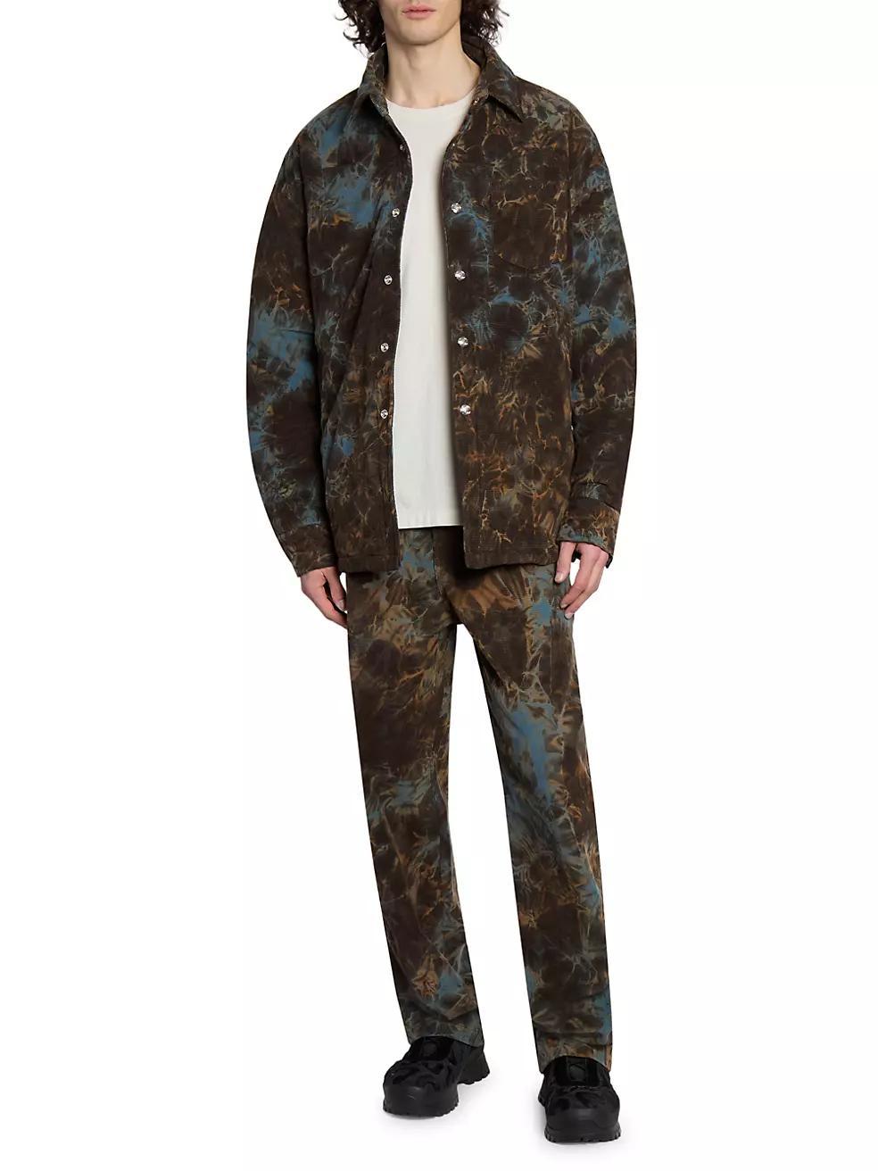 Camouflage Cotton Baggy-Fit Pants Product Image