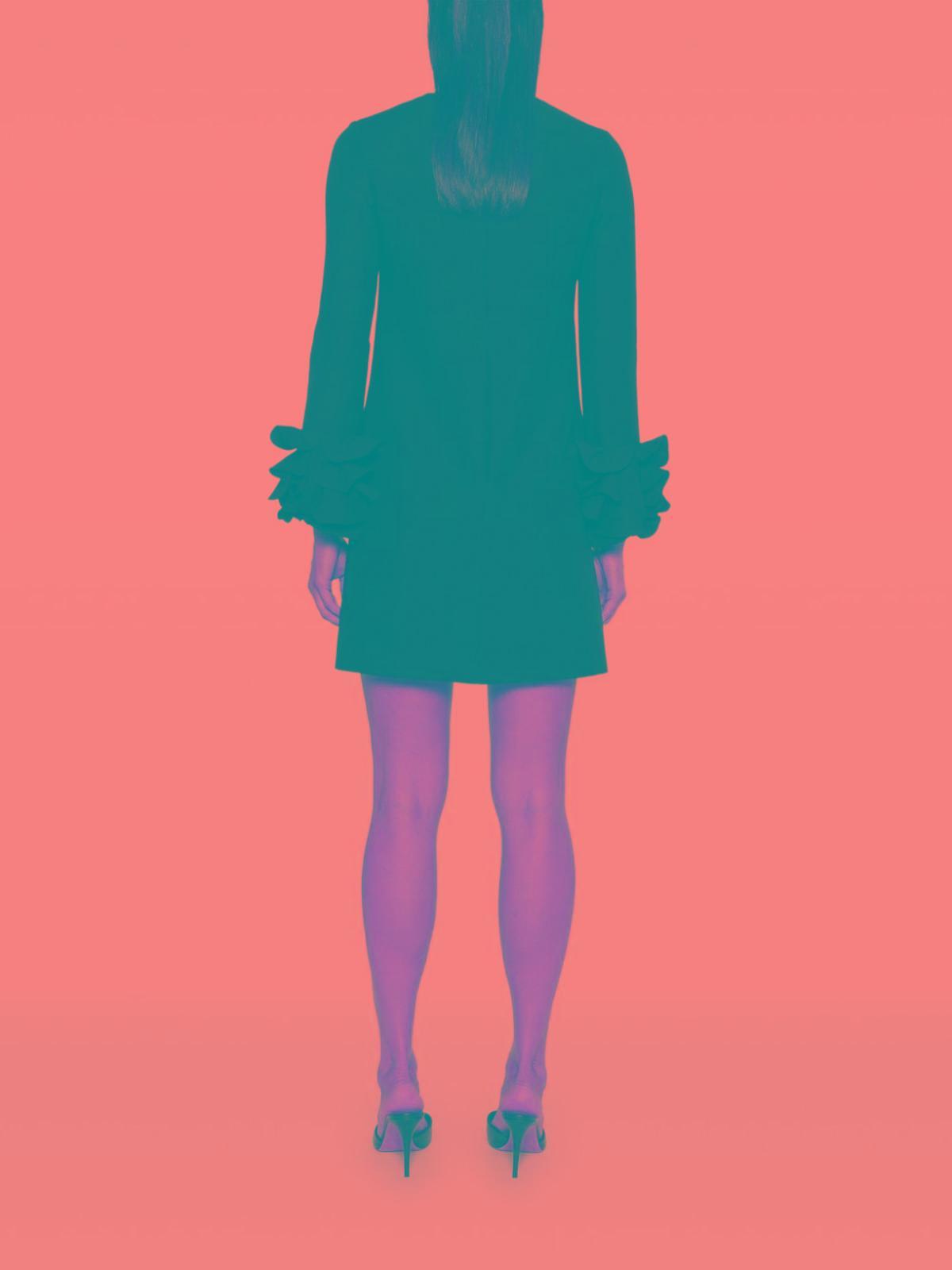 VALENTINO Women's Wool And Silk Blend Embroidered Dress In Multicolor Product Image