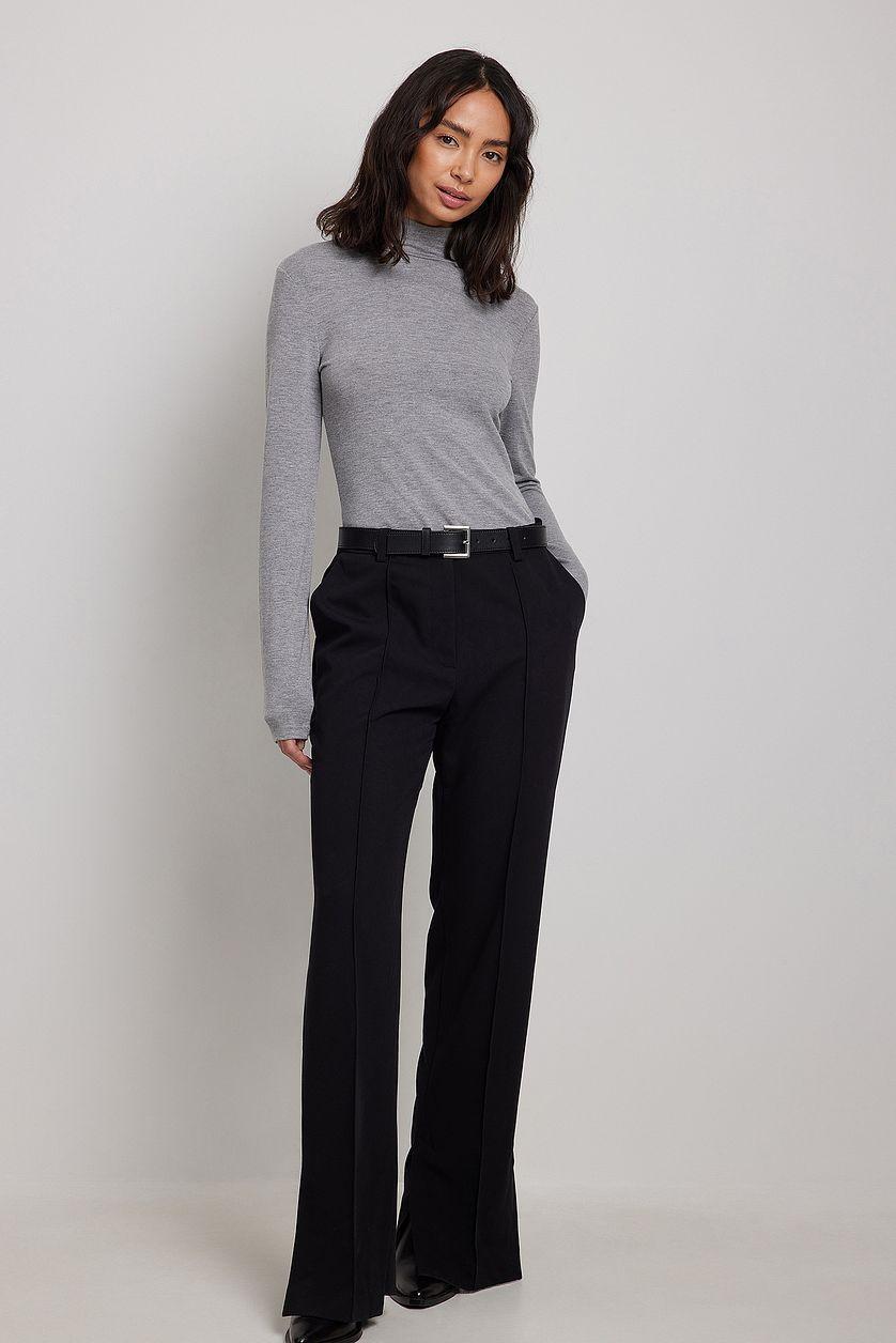 Side Slit Tailored Pants Product Image