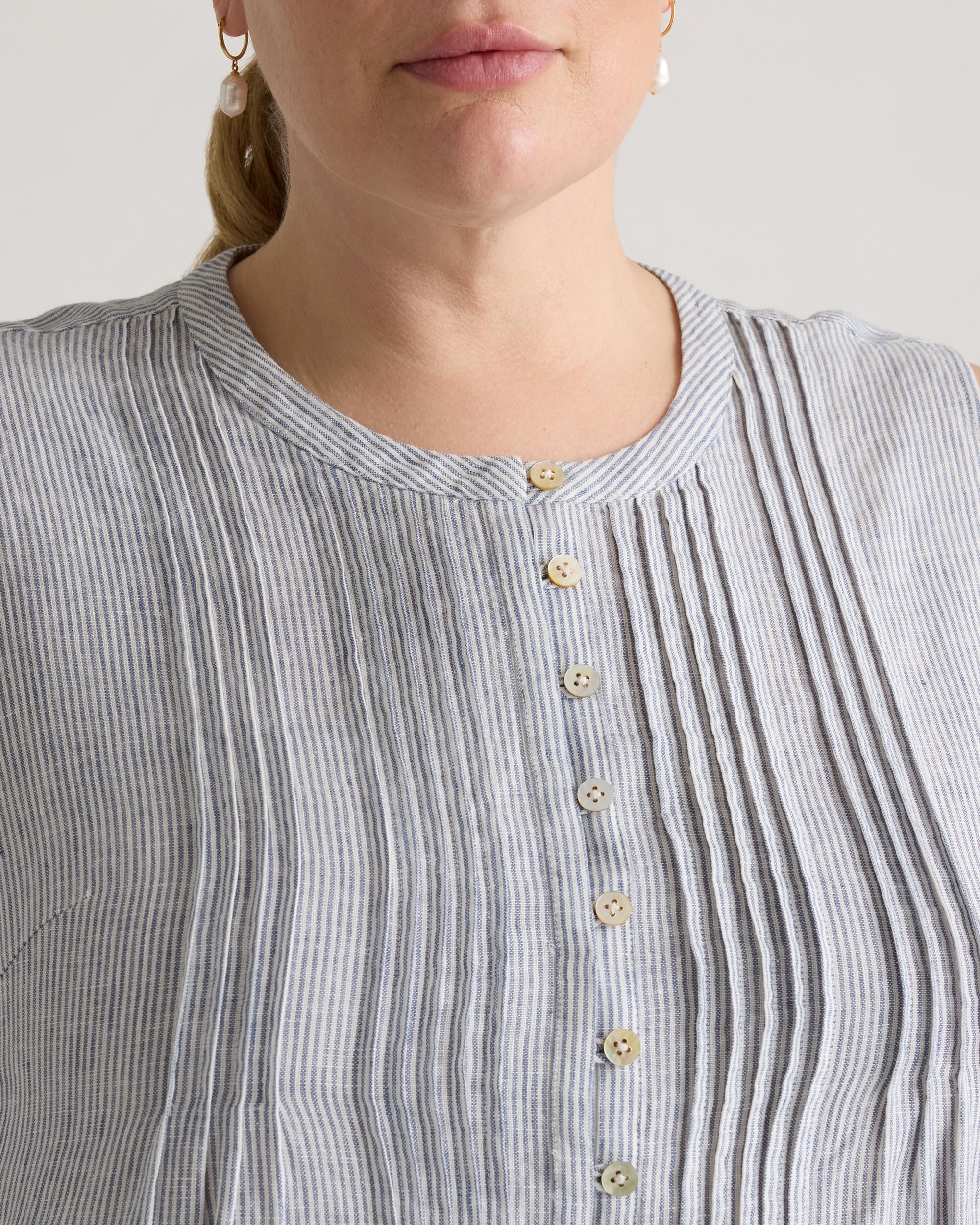 Quince | Women's 100% European Linen Sleeveless Swing Dress Product Image