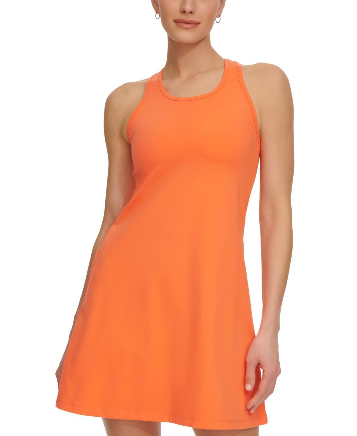 Dkny Sport Womens Round-Neck Keyhole-Back Tennis Dress Product Image