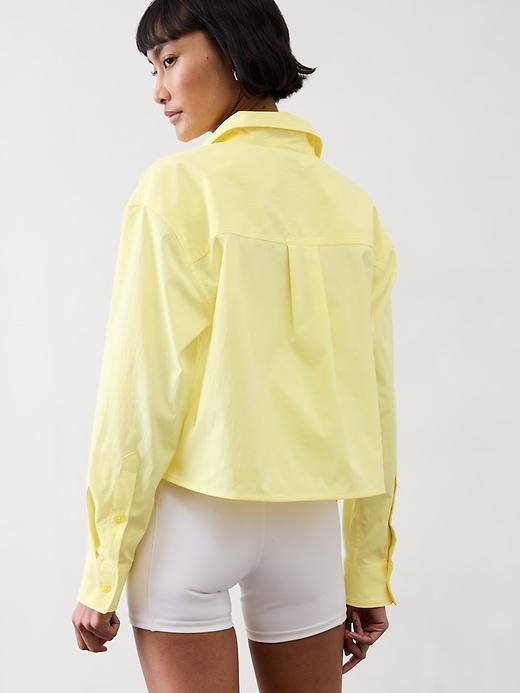 Midday Cropped Poplin Shirt Product Image
