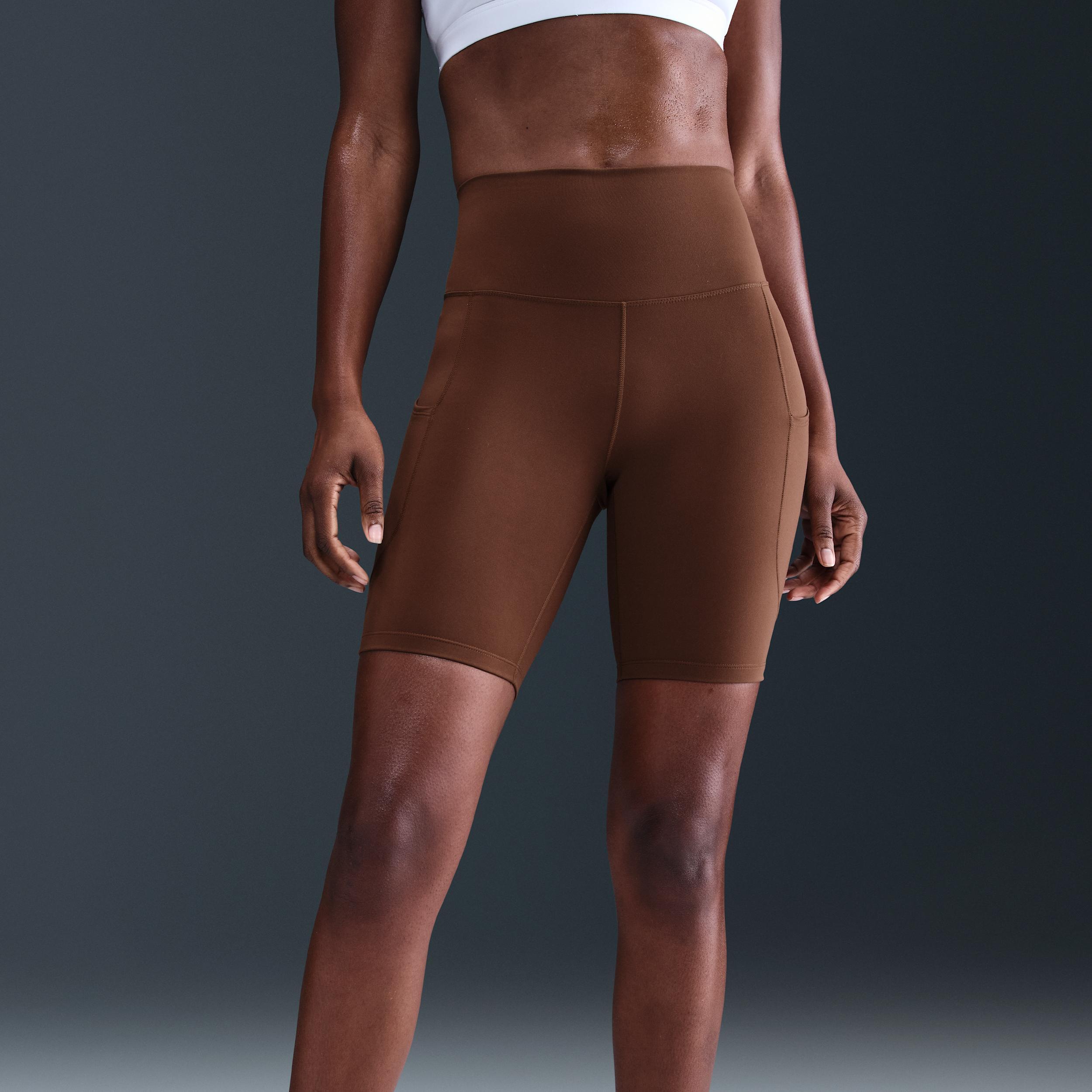Nike Women's One High-Waisted 8" Biker Shorts with Pockets Product Image