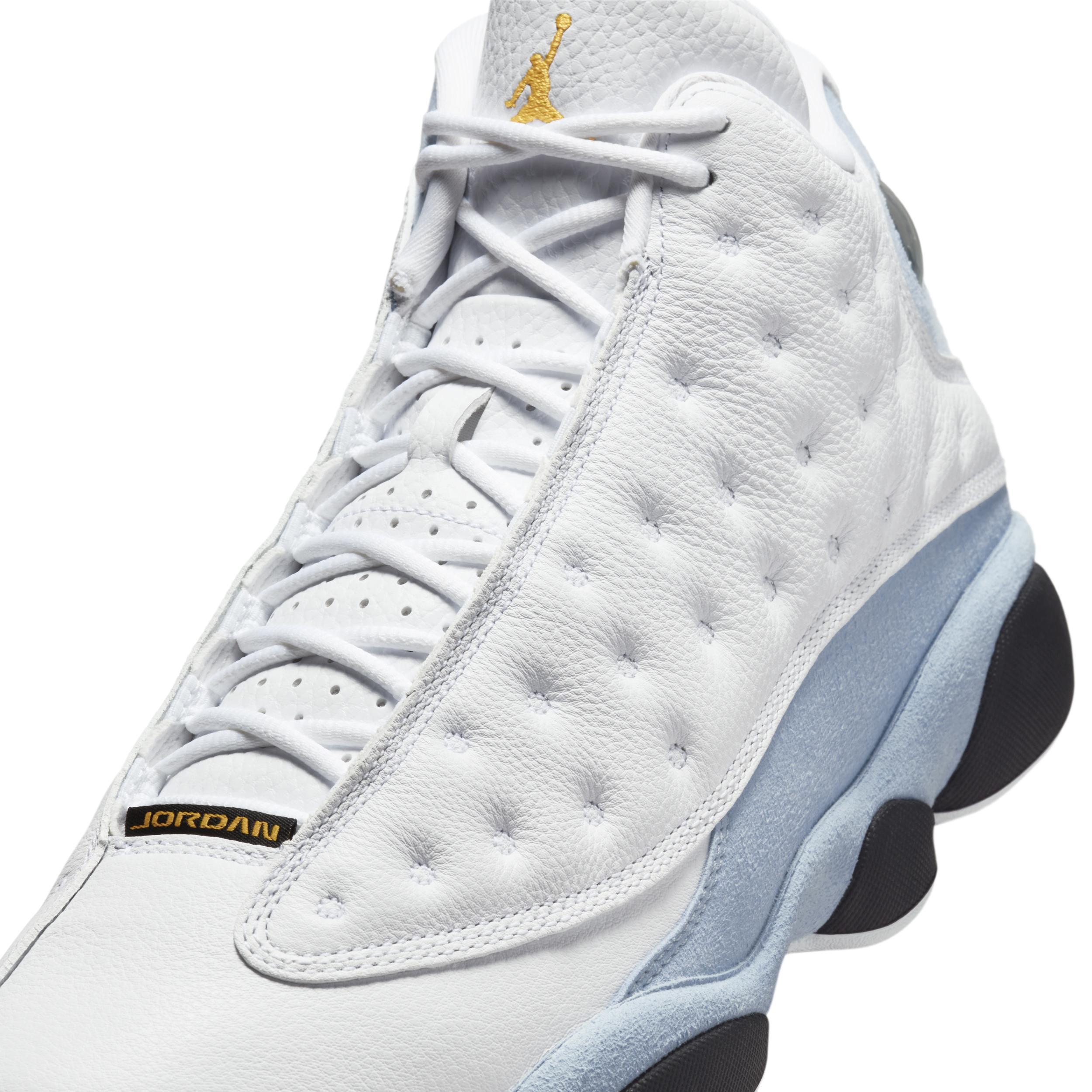 Jordan Mens Retro 13 - Shoes Yellow Ochre/White/Blue Grey Product Image