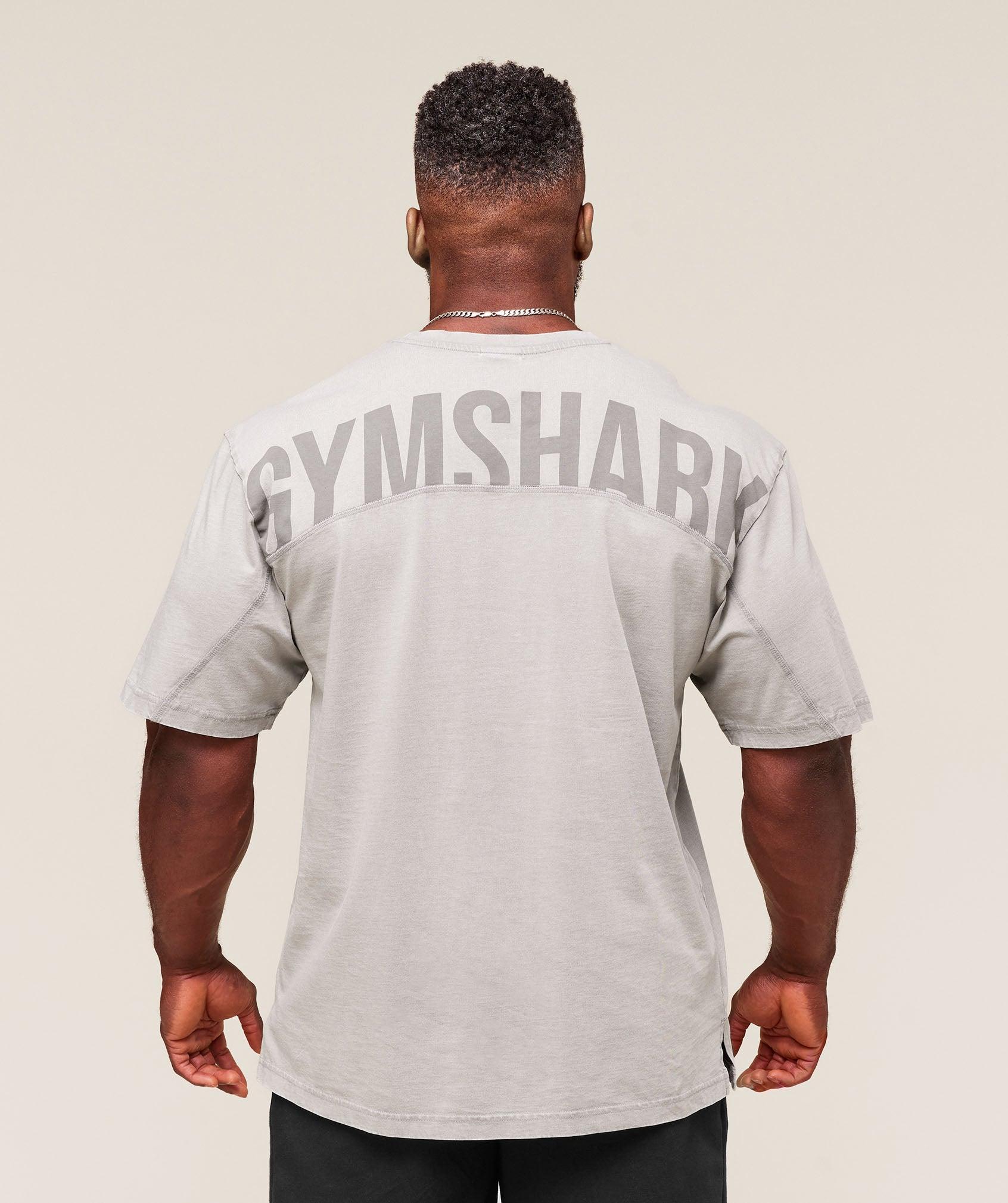 Gymshark Power Washed T-Shirt - Smokey Grey Male Product Image