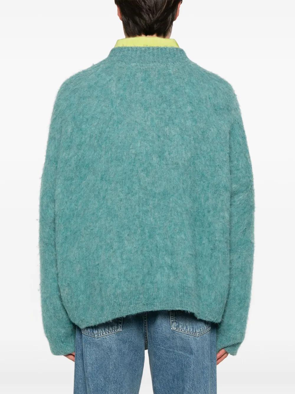 brushed V-neck sweater Product Image
