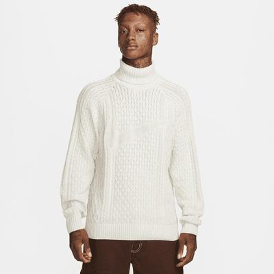 Nike Mens Life Cable Knit Turtleneck Sweater Product Image