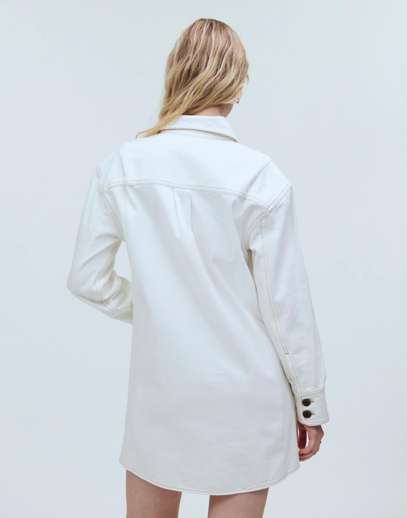 Denim Oversized Mini Shirtdress Product Image