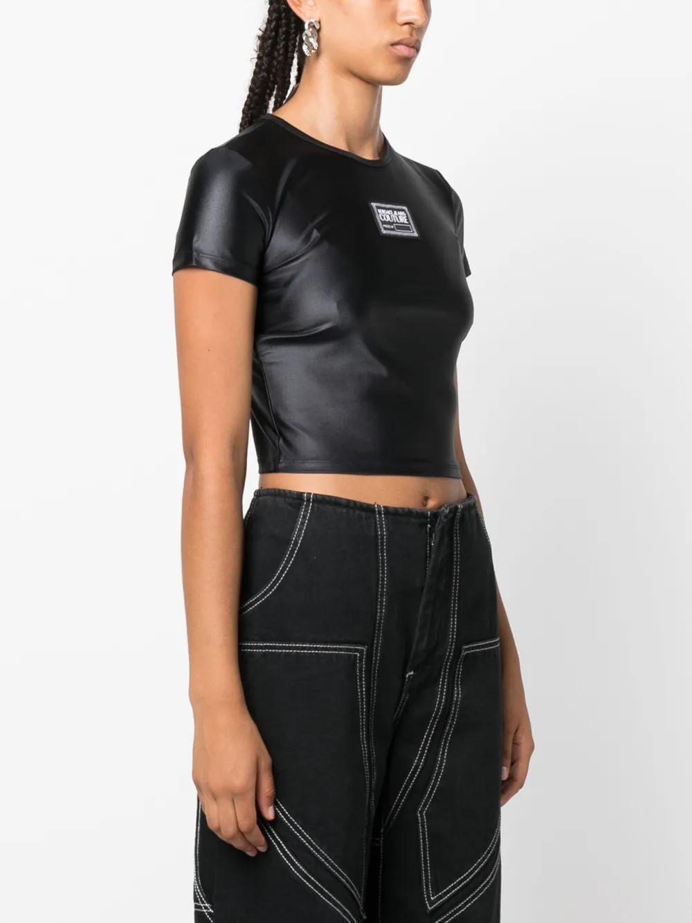 logo-patch cropped T-shirt Product Image