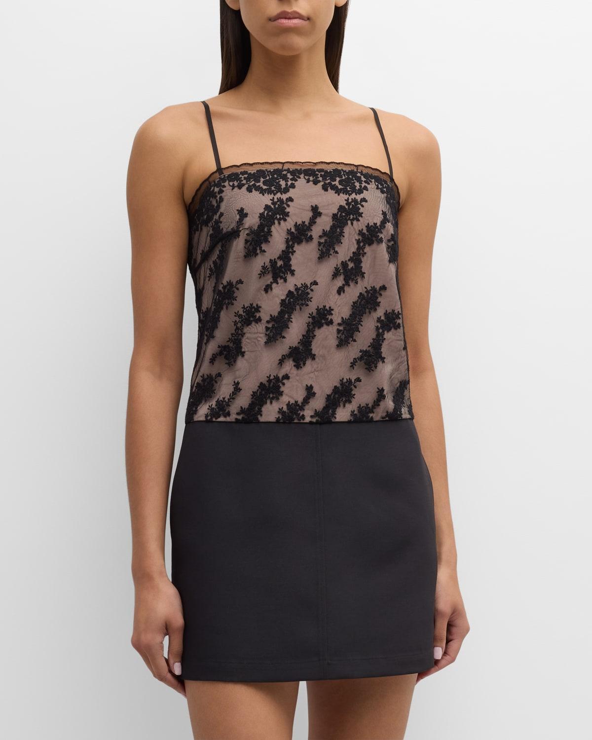 Womens Lace & Satin Minidress Product Image